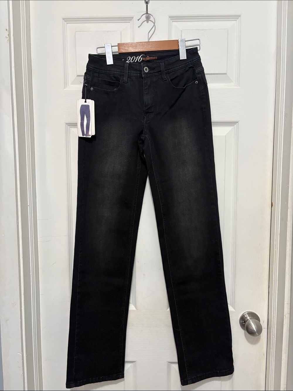 NWT PARASUCO Black 2016 Straight-Leg Jeans